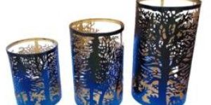 Well Floral Fancy Tea Light Holder in Metal