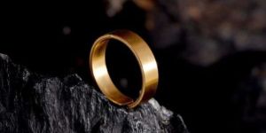 Stainless Steel Gold Plated Band Ring