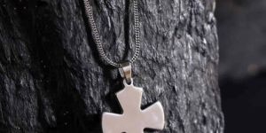 Stainless Steel Holy Cross Pendant with Chain