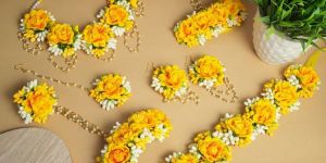 Yellow Floral Handmade Jewelry Set