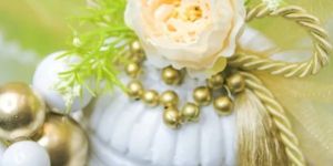 Resin Trophy Gift Jar on Enamel Platter