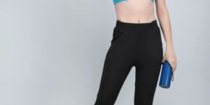 Padded Kuki Sports Bra Thin Strap in Sky Blue Colour