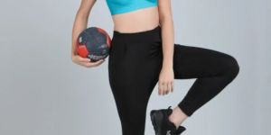 Padded Sports Bra in Sky Blue Colour