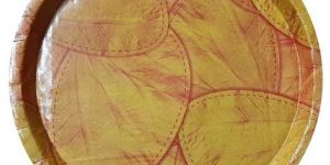 Plain Disposable Yellow Paper Plate