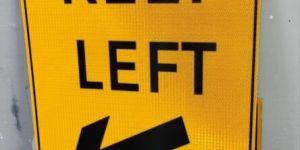 Traffic Road Keep Arrow Sign