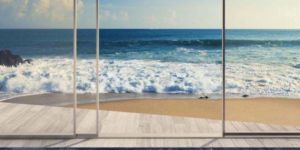 River Chants of Benaras Floor Carpet