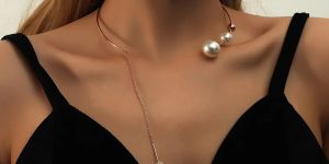 White Imitation Pearl Choker Necklace