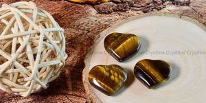 Tiger Eye Small Hearts (Set of 3)