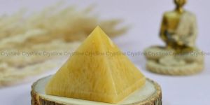 Yellow Calcite Pyramid 2 Inch