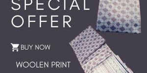 Woolen Print Shawl Suit 2