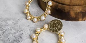 Statement Pearl Hoop Earrings