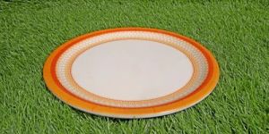 Melamine Red Abstract Printed Dinner Plate