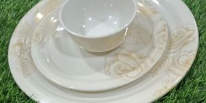 Melamine White Dinner Plate Bowl Set