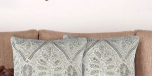 White Beaded Throw Cushion Cover