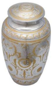 White Flower Design Cremation Urns