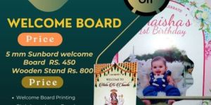Wooden Welcome Board - DA Print ad