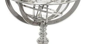 Silver Finish Nautical Brass Armillary Globe