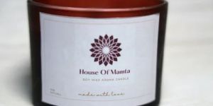 Pink Aromatic Glass Candle