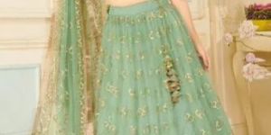 Sea Green Party Wear Lehenga