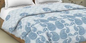 Printed Cotton Double Bed Quilt