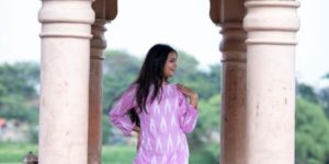 Ladies Ikkat Printed Cotton Kurti