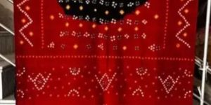 Women Wool Blend Woven Red Dupatta