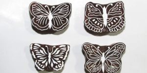 Butterfly Design Wooden Printing Blocks