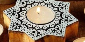 Modern Wooden Tea Light Candle Holders