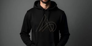 Unisex Black Cotton Hoodies