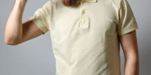 Mens Yellow Polo T Shirt