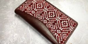 Printed Brown Cotton Ladies Wallet