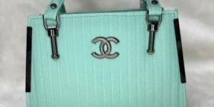 Sea Green Ladies Rexine Handbag
