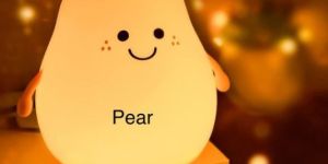 LED Cute Silicone Pear Night Light