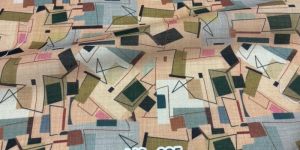 Geometric Print Cotton Cambric Fabric