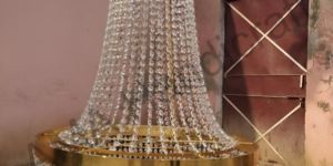 Single Height Hanging Crystal Chandelier