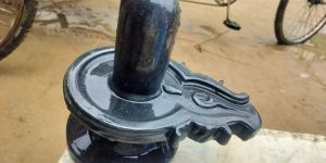 Marble Black Shivling Statue