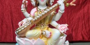 Marble Saraswati Mata Statue
