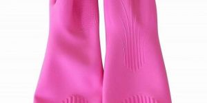 Mini Pink And off White Ferra King Rubber Glove