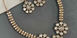 Pure Brass Real Kundan Long Necklace Set