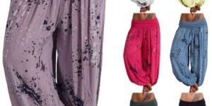 Prnited Ladies Harem Trousers