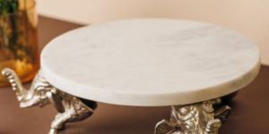 Marble Stand with Elephant Legs