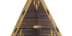 Bamboo Triangle Shape Wall Mounted Key Holder