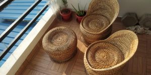 Cane Chair Table Set