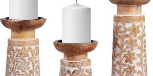 Wooden Candle Holder