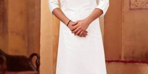 Mens Plain White Cotton Kurta Pajama