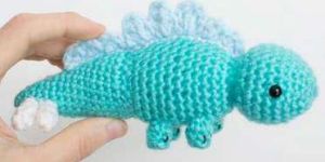Crochet Stuffed Stegosaurus Toy