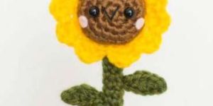 Crochet Stuffed Sunflower Toy