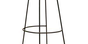 Wooden Top Iron Bar Stool