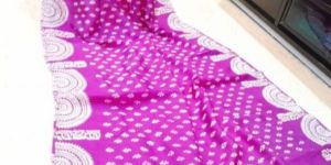 Hand Block Printed Mulberry Katan Silk Saree