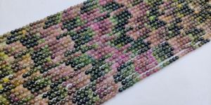 Multi Tourmaline Plain Beads